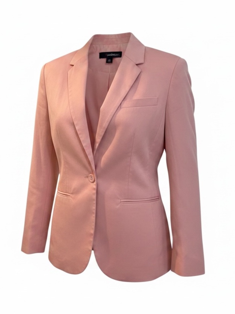 Denim 24/7 Solid Pink Single-Button Blazer Jacket Size 14
